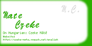 mate czeke business card